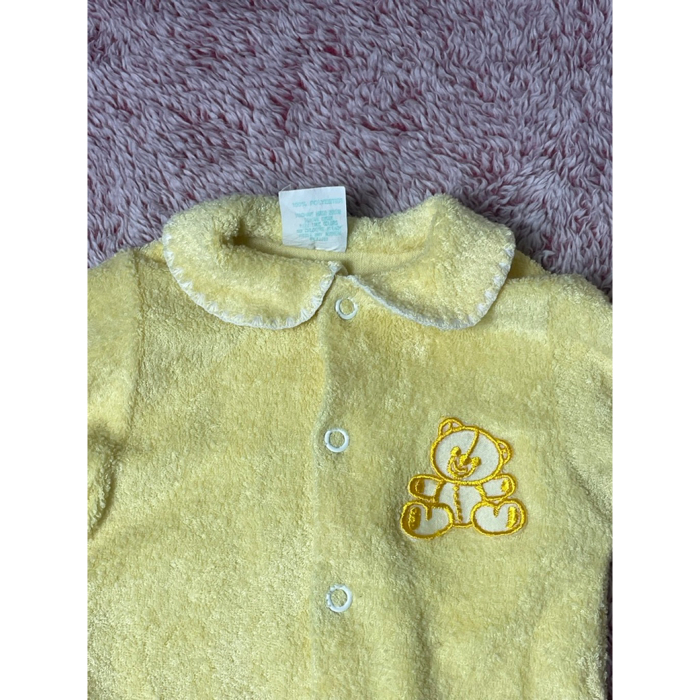 Baby vintage JCPenney toddletime newborn button up sleeper with Bear - Picture 4 of 7